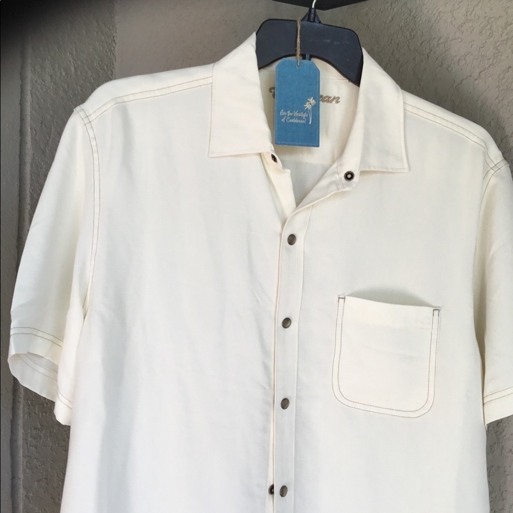 CARRIBEAN LIFE STYLE MEN'S BUTTON DOWN CASUAL SHIRT